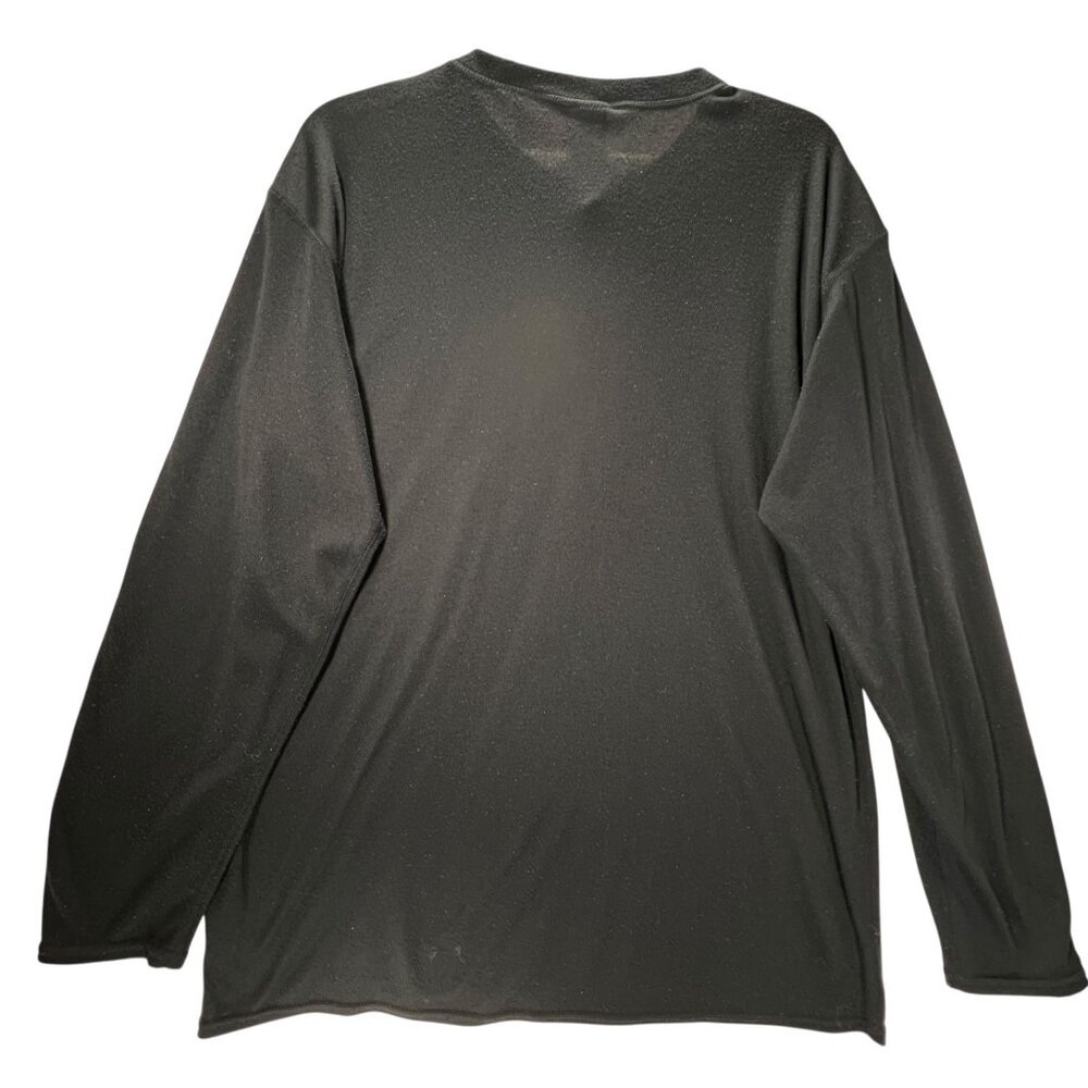 Vtg Patagonia Capilene Black Henley Shirt Snap Large Base Layer Long Sleeve USA - Picture 3 of 9